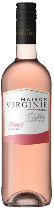 Bouteille de vin Merlot Rosé Maison Virginie